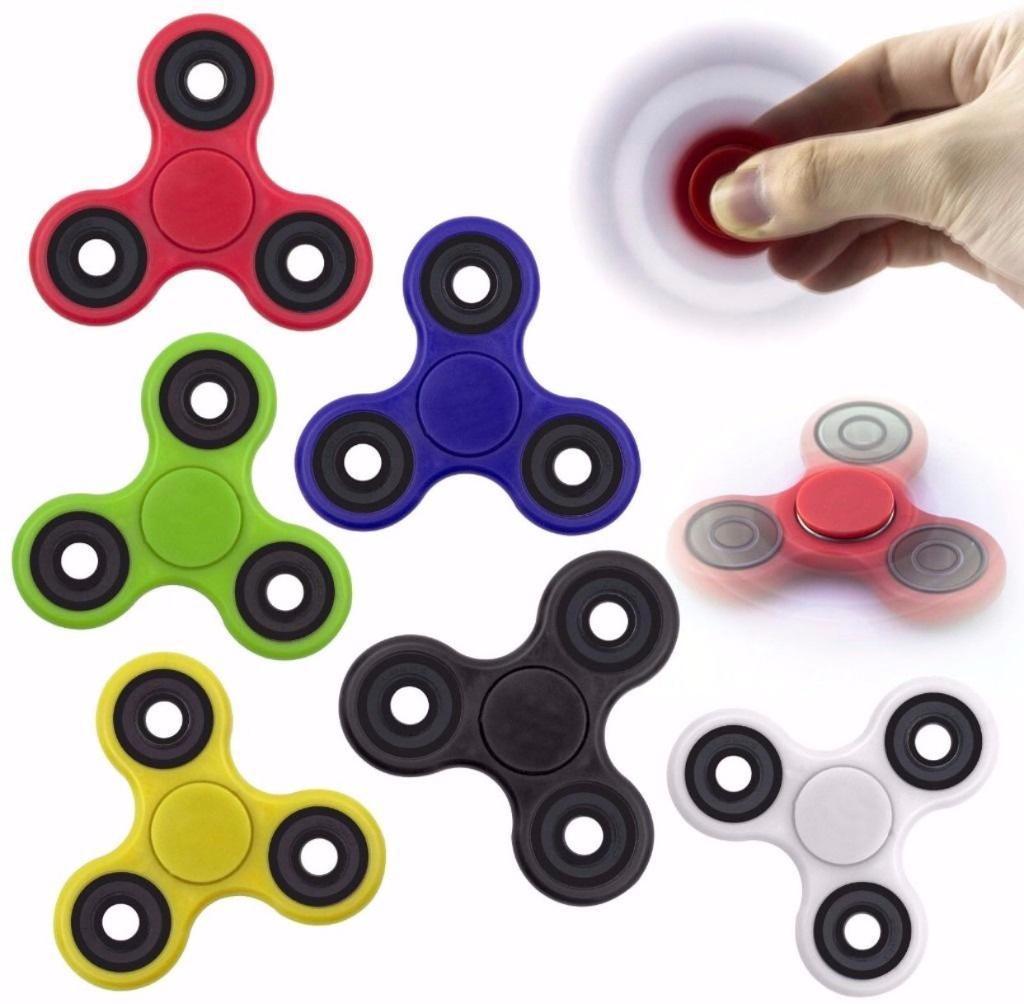 Blue Tri Plastic fidget spinner