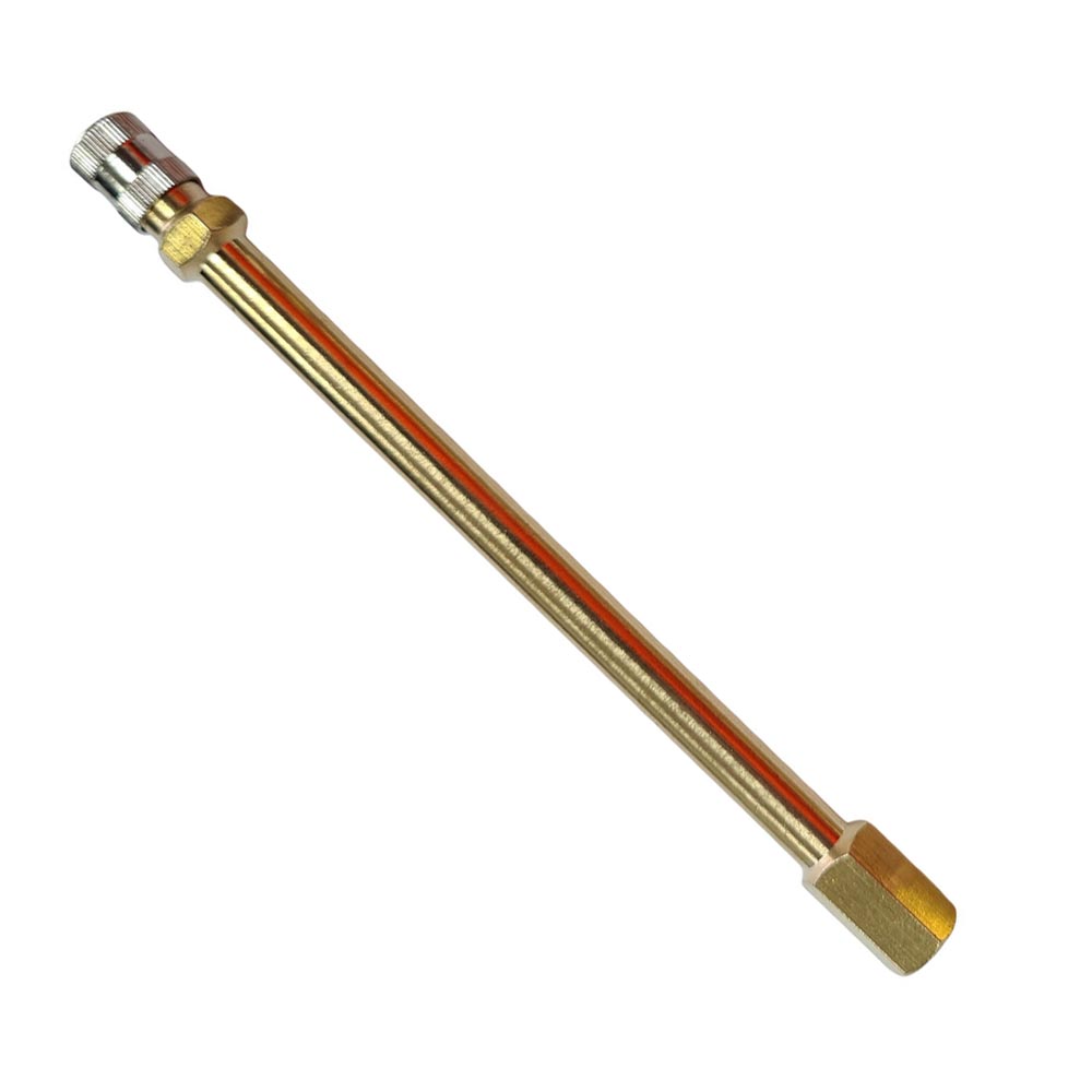 Valve extension tyre stem adapter straigh 100mm brass truck 4x4 cap