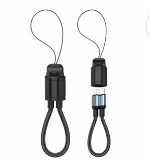 65W Lanyard Keyring Data Cable Type-C USB-C to USB-C
